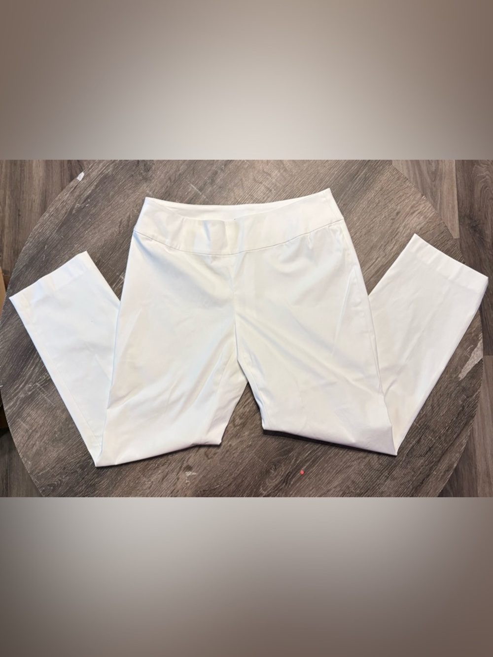 NIC+ZOE White Pull-On Ankle Pants Size 8P